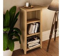 Fwstyle 3 Tier Bookcase Storage Rack Shelving Unit Ready Assembled Natural Oak (H) 82 (W) 45 (D) 23Cm