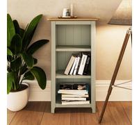 Fwstyle 3 Tier Bookcase Storage Rack Shelving Unit Ready Assembled Sage Green & Oak (H) 82 (W) 45 (D) 23Cm