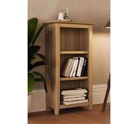 Fwstyle 3 Tier Natural Oak Veneer Bookcase In Brown Brown