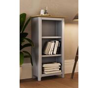 Fwstyle 3 Tier Oak Veneer Bookcase Display Unit Grey Grey