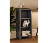 FWStyle Taberno Oak 3 Tier Bookcase - Graphite Blue