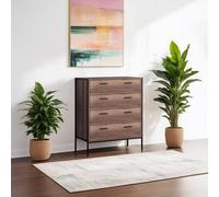 Fwstyle 4 Drawer Chest Of Drawers Industrial Effect