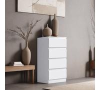 Fwstyle 4 Drawer White Chest Of Drawers Scratch Resistant White One Size