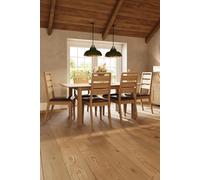 4 Seater Extending Natural Oak Dining Table Set FWStyle Brown One Size