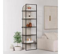 Fwstyle 5 Tier Modern Arched Sandstone Bookcase Shelving Unit