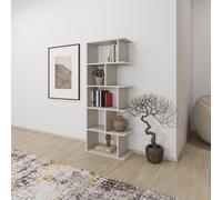 Fwstyle 5 Tier Modern Open Plan Bookcase Shelving Unit In Beige Beige One Size