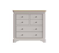 Fwstyle 6 Drawer Dove Grey Painted Oak Chest Of Drawers Grey One Size