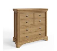 Fwstyle 6 Drawer Lacquered Oak Chest Of Drawers In Brown Brown One Size