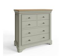 Fwstyle 6 Drawer Sage Green Painted Oak Chest Of Drawers