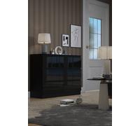 Fwstyle 7 Drawer High Gloss Black Merchant Chest Of Drawers - Stora Black