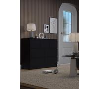 Fwstyle Modern 7 Drawer Merchant Chest Matt Black