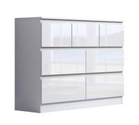 FWStyle 7 Drawer Merchant Chest Gloss White Scratch Resistant FWStyle White