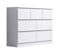 Fwstyle 7 Drawer Merchant Chest White Scratch Resistant White One Size