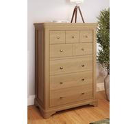 Fwstyle 8 Drawer Chest Of Drawers Painted Natural Lacquered Oak Finish In Brown Brown One Size