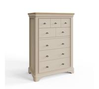 Fwstyle 8 Drawer Putty Painted Oak Chest Of Drawers In Beige Beige One Size