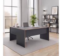 Fwstyle Anthracite Grey L Shaped Reversible Home Office Corner Desk Grey