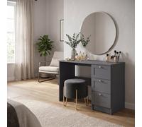 Fwstyle Artus 3 Drawer Dressing Makeup Vanity Table Bedroom Study Desk Grey Grey