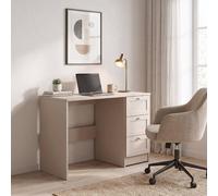 Fwstyle Artus 3 Drawer Dressing Makeup Vanity Table Bedroom Study Desk Putty In Beige Beige