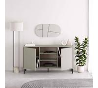 Fwstyle Ash Green Large 2 Door Curved Modern Sideboard Green