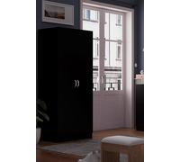 FWStyle Tunis 3 Piece Bedroom Set Wardrobe Chest Bedside Matt Black