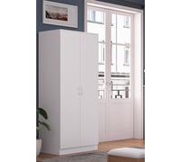 FWStyle Tunis 3pc Bedroom Set Wardrobe Chest Bedside White, White
