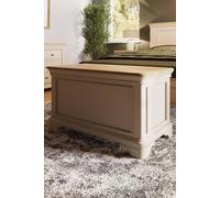 Fwstyle Bedroom Storage Box Oak Painted Putty Finish In Beige Beige One Size