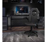 Fwstyle Black Faux Leather Racer Style Deluxe Gaming Chair Black One Size