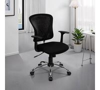 Fwstyle Black Mesh Back Ergonomic Breathable Office Chair Black