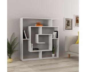 FWStyle Bookcase Room Divider Shelving Unit Matt White Modern Maze Design
