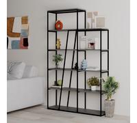 FWStyle Bookshelf Shelving Unit Anthracite Grey Black Metal Modern Industrial Style
