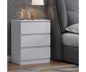 Fwstyle Carlton White 3 Drawer Chest (H) 77Cm (W) 60Cm (D) 40Cm