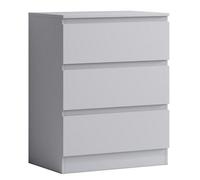 Fwstyle Carlton White 3 Drawer Chest Of Drawers (H) 77Cm (W) 60Cm (D) 40Cm