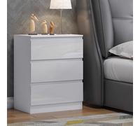 Fwstyle Carlton White Gloss 3 Drawer Chest (H) 77Cm (W) 60Cm (D) 40Cm