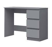 Fwstyle Dark Grey Dressing Table 3 Drawer Desk Scratch Resistant Grey One Size