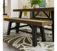 FWSTYLE Driftwood Lacquered Solid Pine Dining Bench