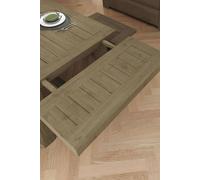 Exquisite Solid Reclaimed Pine Extension Leaf FWStyle Brown One Size