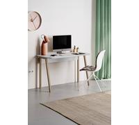 Fwstyle Freestanding Student Study Desk Home Office Solid Matt White White