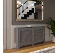 Fwstyle Geometric Large Grey Radiator Cover (H) 82.3 (W) 152Cm (D) 19Cm Grey