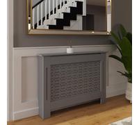 FWStyle Geometric Medium Grey Radiator Cover (H) 82.3 (W) 112cm (D) 19cm FWStyle Grey