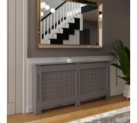 Fwstyle Geometric X-Large Grey Radiator Cover (H) 82.3 (W) 172Cm (D) 19Cm Grey One Size