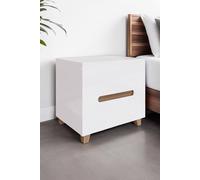 Fwstyle Gloss White 2 Drawer Bedside Table Fast Click Assembly White One Size