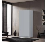 FWStyle Stora Modern 2 Door Wardrobe - Matt Grey