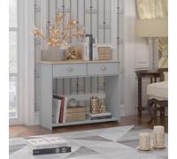 Fwstyle Grey Oak Top 2 Drawer Console Table