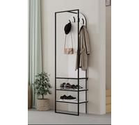 FWStyle Hallway Furniture Shoe Storage Unit Coat Rack White Tall Slim FWStyle White