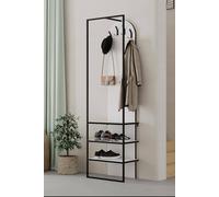 Fwstyle Hallway Furniture Shoe Storage Unit Coat Rack White Tall Slim White
