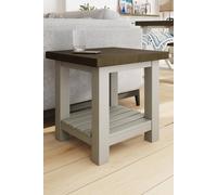 Fwstyle Handmade Solid Reclaimed Truffle Pine Lamp/side Table In Brown Brown