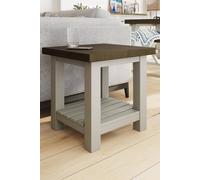 Handmade Solid Reclaimed Pine Lamp/Side Table FWStyle Cream One Size