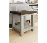 Handmade Solid Reclaimed Pine Lamp/Side Table FWStyle Cream One Size