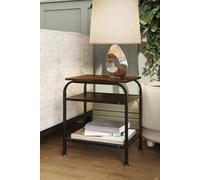 Fwstyle Industrial Inspired Urban 3 Tier Storage Side Table In Brown Brown One Size