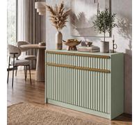 Fwstyle Lania 2 Door 2 Drawer Green Scalloped Hallway Sideboard Storage Unit (H) 77 (W) 110 (D) 40Cm